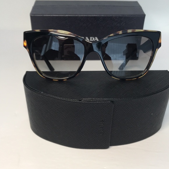 New - PRADA Acetate Cat Eye Sunglasses SPR 23X-F - Picture 12 of 15